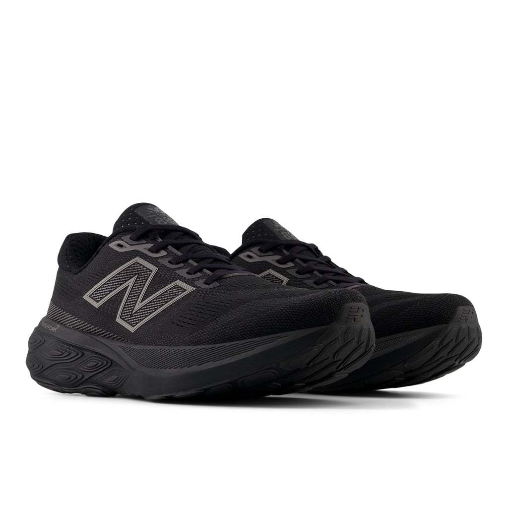 New Balance Men's 880v15 K Black/Black/BlackMetallic pair angle