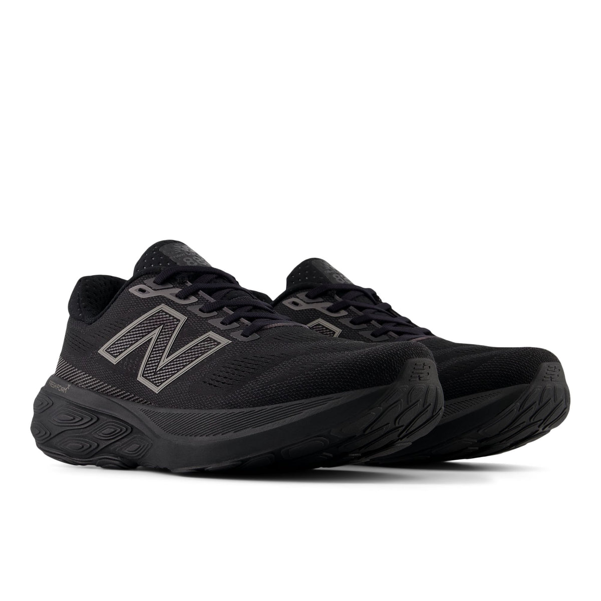 New Balance Men's 880v15 K Black/Black/BlackMetallic pair angle