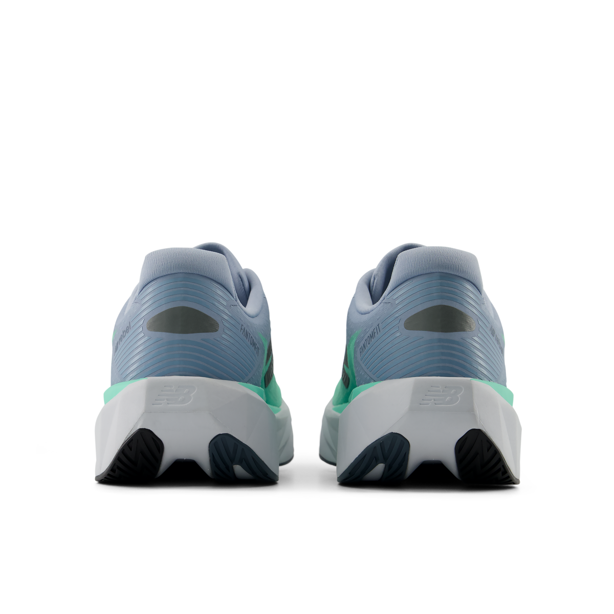 New Balance Men's Fuelcell Rebel v5 3MP Lightarcticgrey/Brightmint heel
