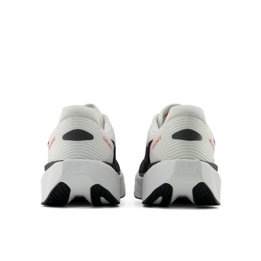 New Balance Men's Fuelcell Rebel v5 93C White/Neoflame heel