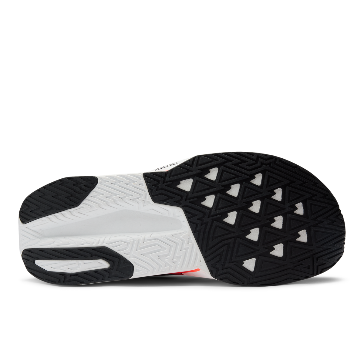 New Balance Men's Fuelcell Rebel v5 LV UrgentRed/White/SeaSalt outsole