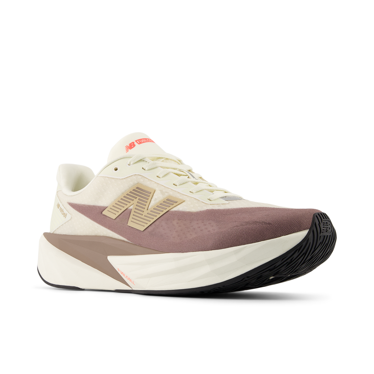 New Balance Men's Fuelcell Rebel v5 LY Angora/EarthShadow/SeaSalt pair angle