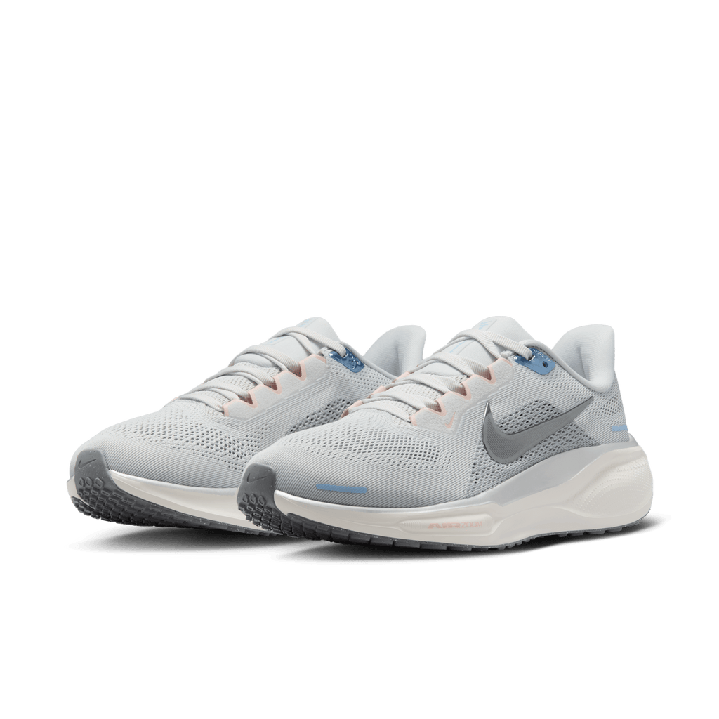 Nike Women's Pegasus 41 007 PhotonDust/MtlcPewterSailEchoPink pair angle