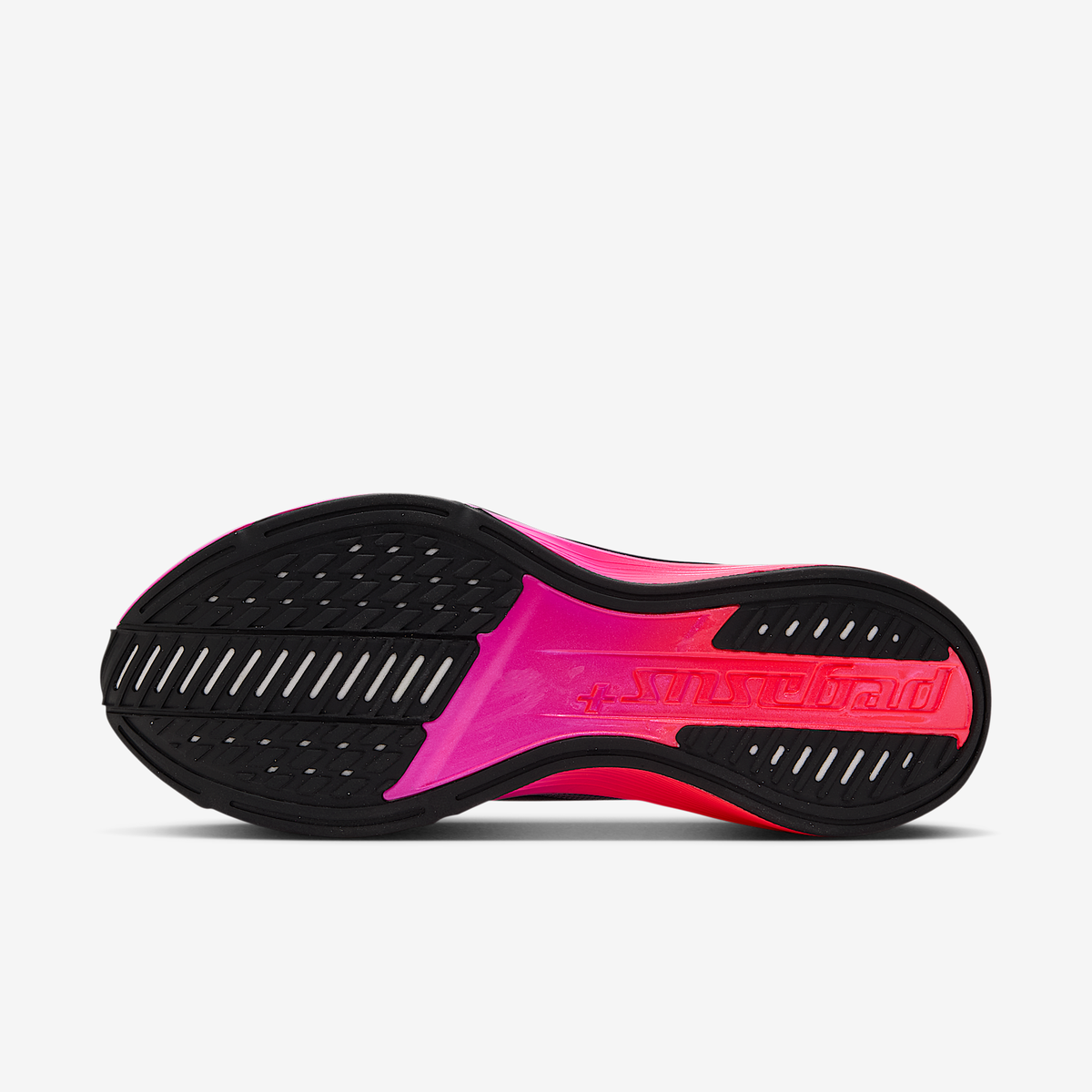 Women's Pegasus Plus 2 005 Black/Black-HyperPink-LaserCrimson outsole