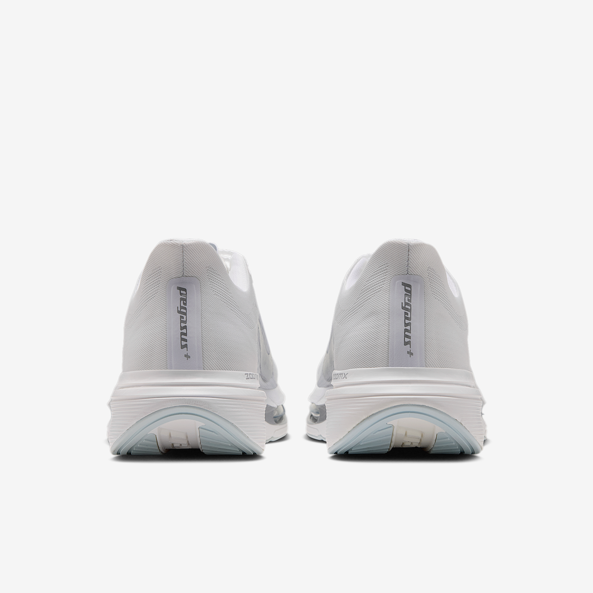 Women's Pegasus Plus 2 100 White/MetallicSilver-OffWhite heel