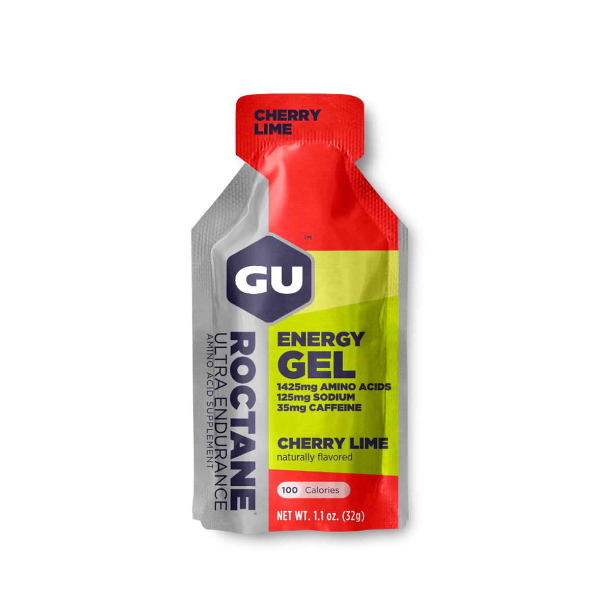 GU Roctane Cherry Lime 123424-0318 lateral