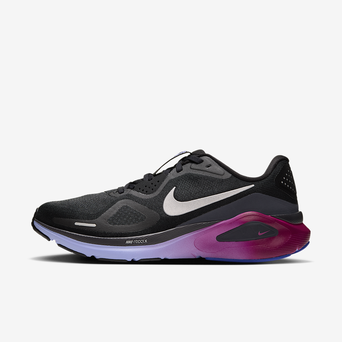 Nike Women's Structure 26 006 Black/MetallicSilver-Gridiron lateral