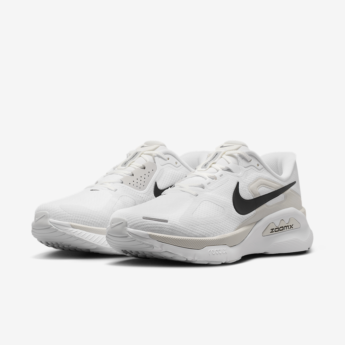 Nike Men's Structure Plus 100 White/Black-PhotonDust pair angle