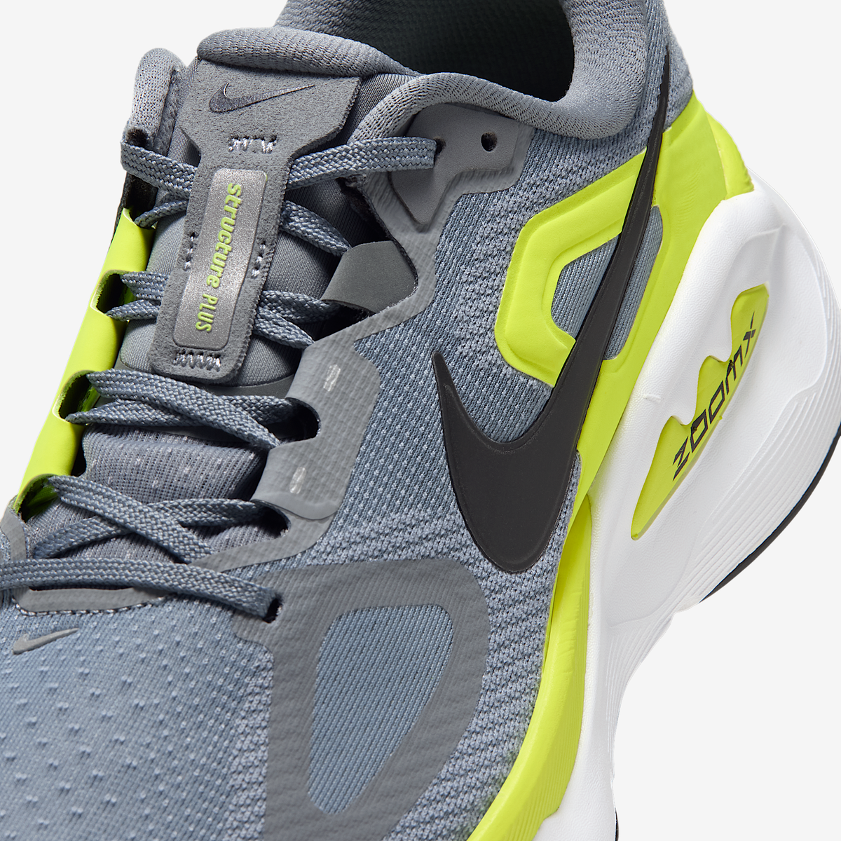 Nike Men's Structure Plus 006 CoolGrey/Black-LemonVenom-White detail