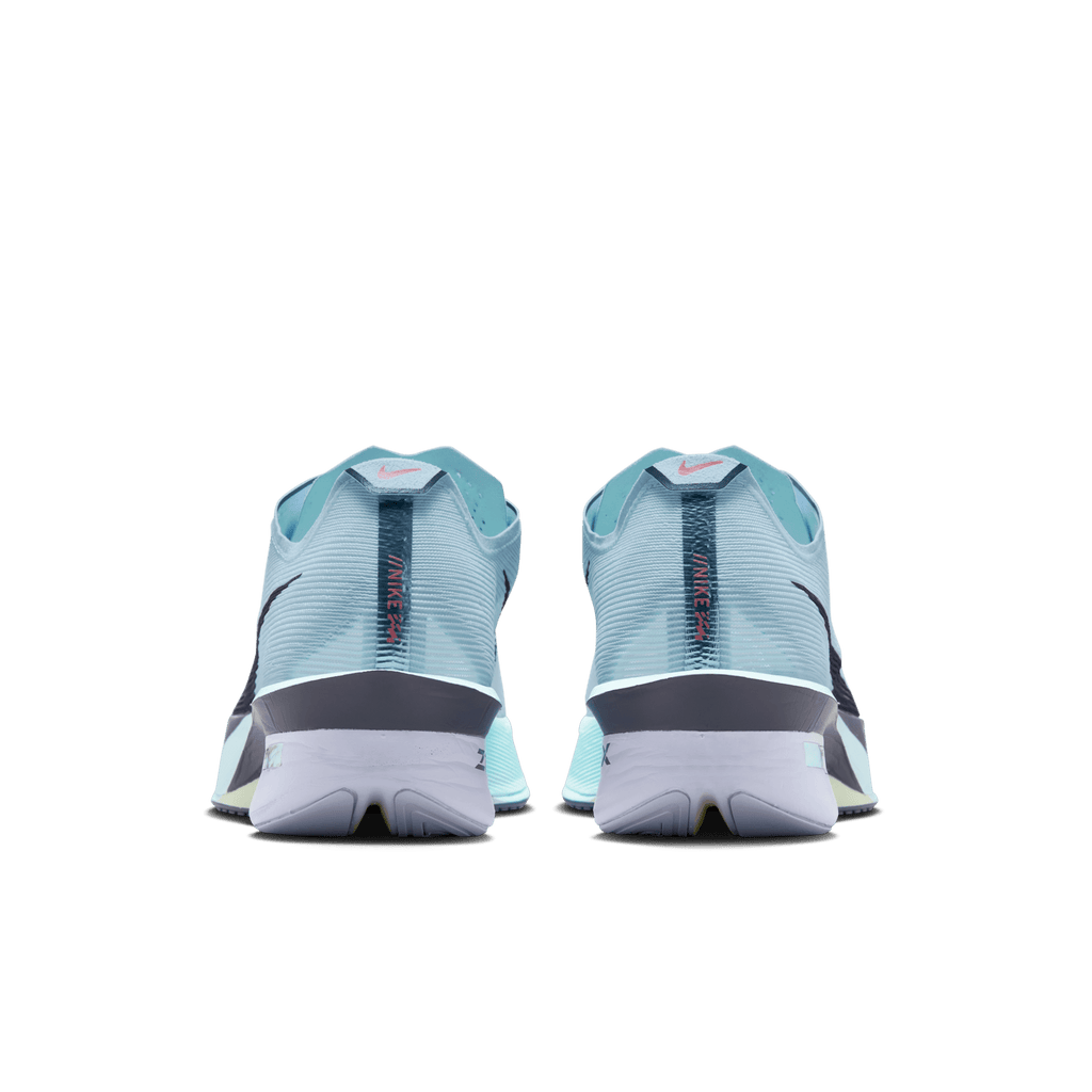 Nike Women's Vaporfly 4 400 GlacierBlue/GridironBlueTint heel