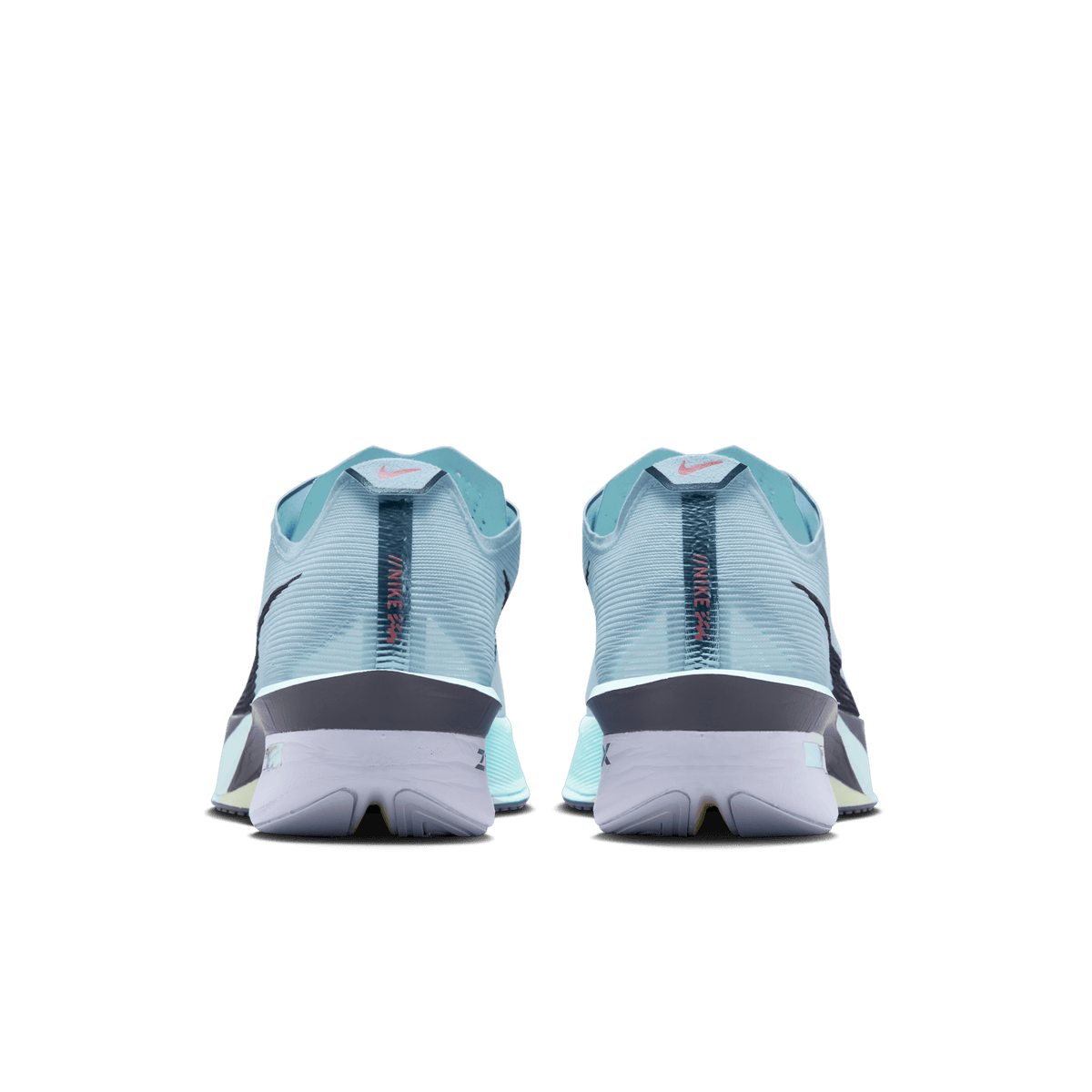 Nike Women's Vaporfly 4 400 GlacierBlue/GridironBlueTint heel