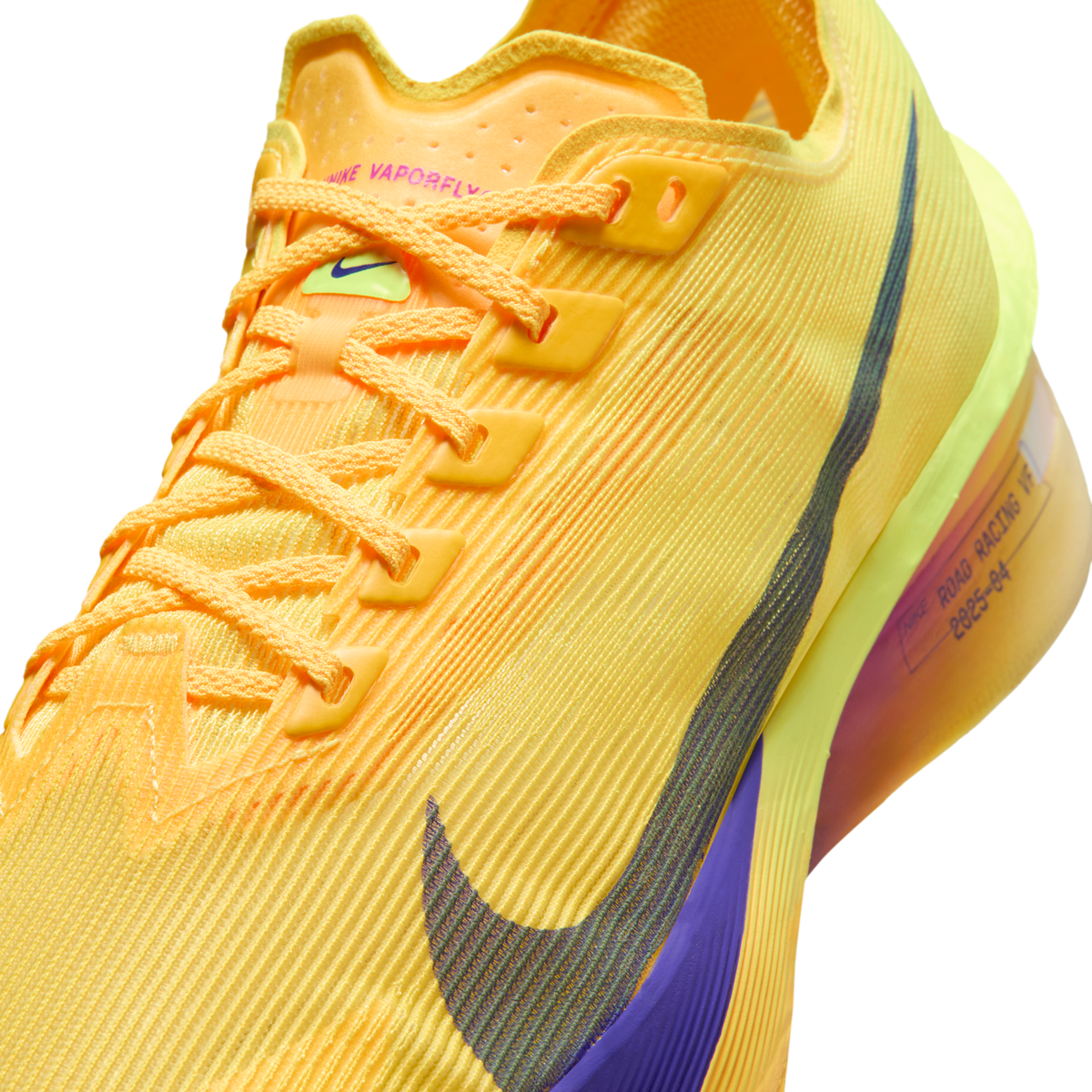 Nike Women's Vaporfly 4 800 CitronPulse/IndigoBurstLaserOrange detail