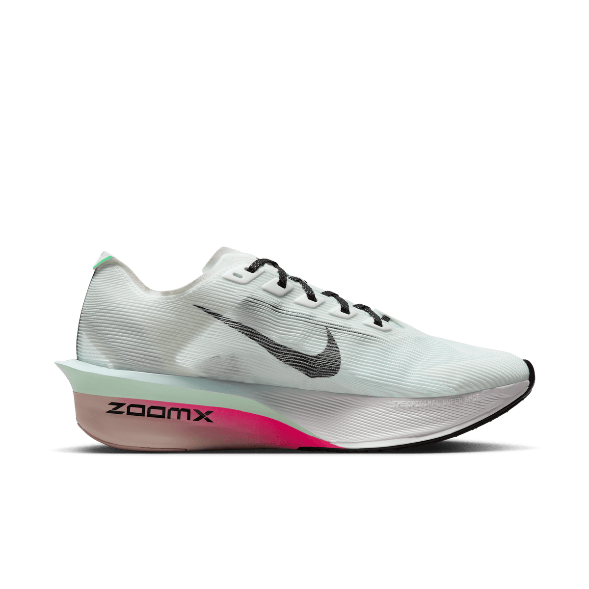Nike Women's Vaporfly 4 101 White/BlackHyperPinkMintFoam medial