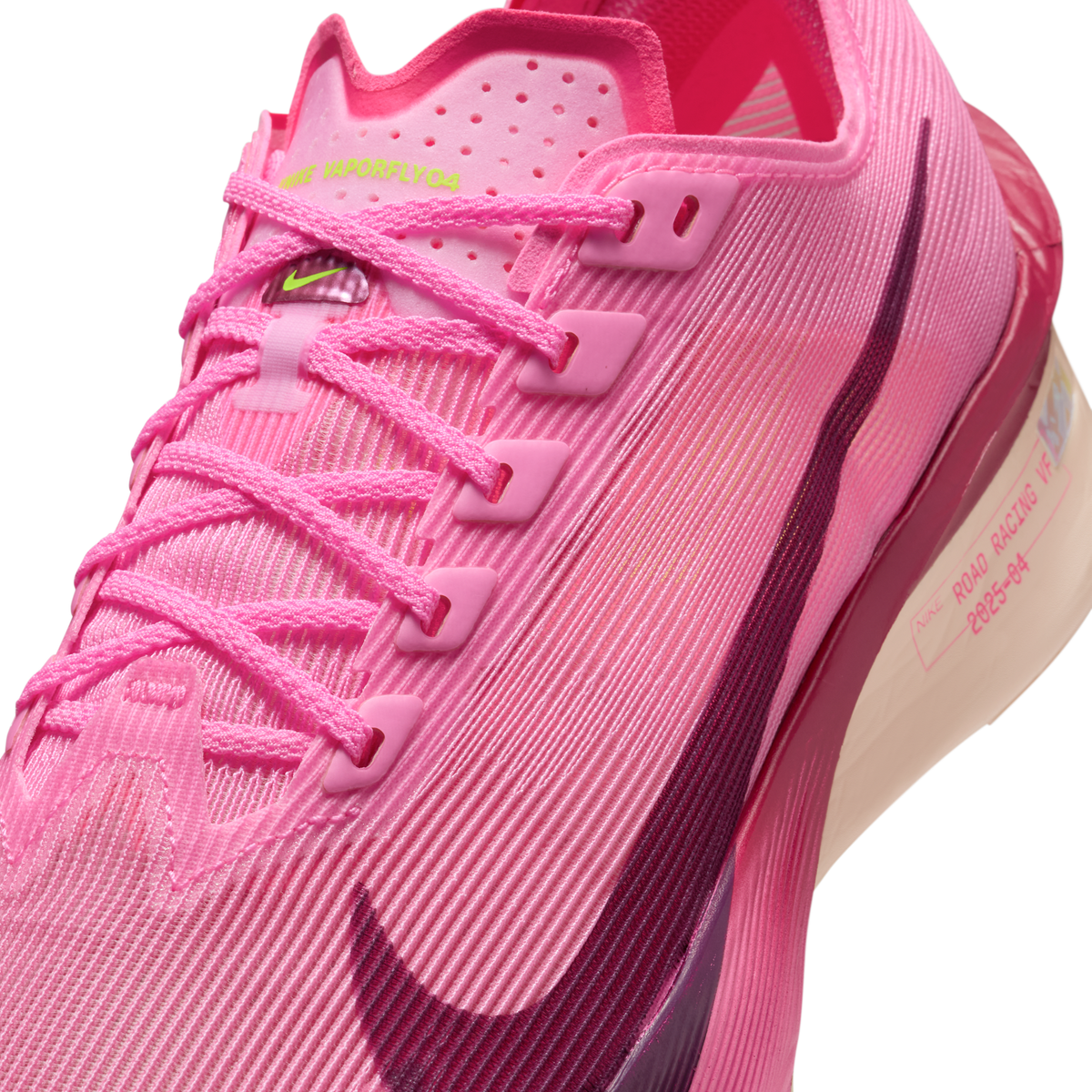 Nike Women's Vaporfly 4 601 Pink Spell/bordeauxhyper Pinkvolt Ice detail