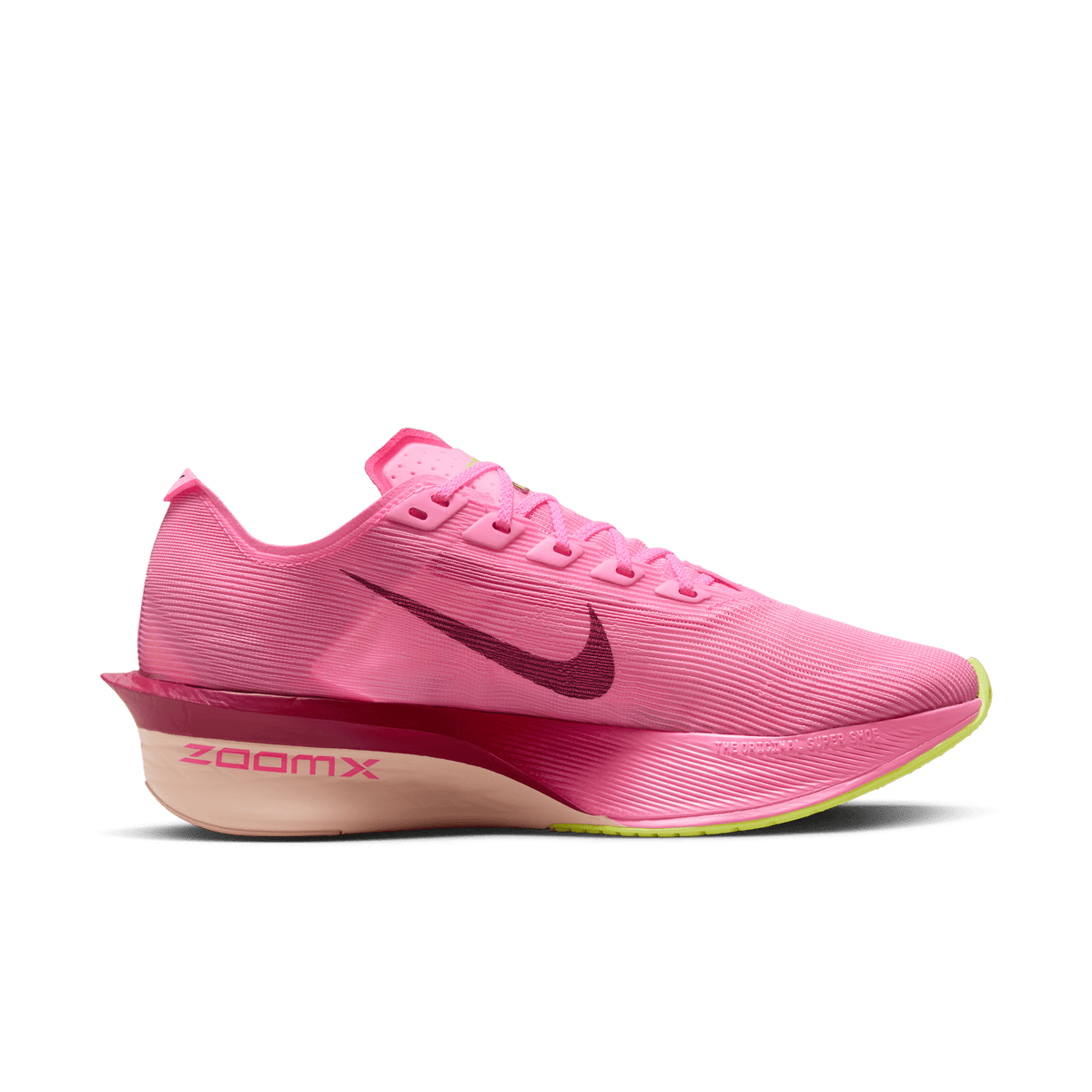 Nike Women's Vaporfly 4 601 Pink Spell/bordeauxhyper Pinkvolt Ice medial
