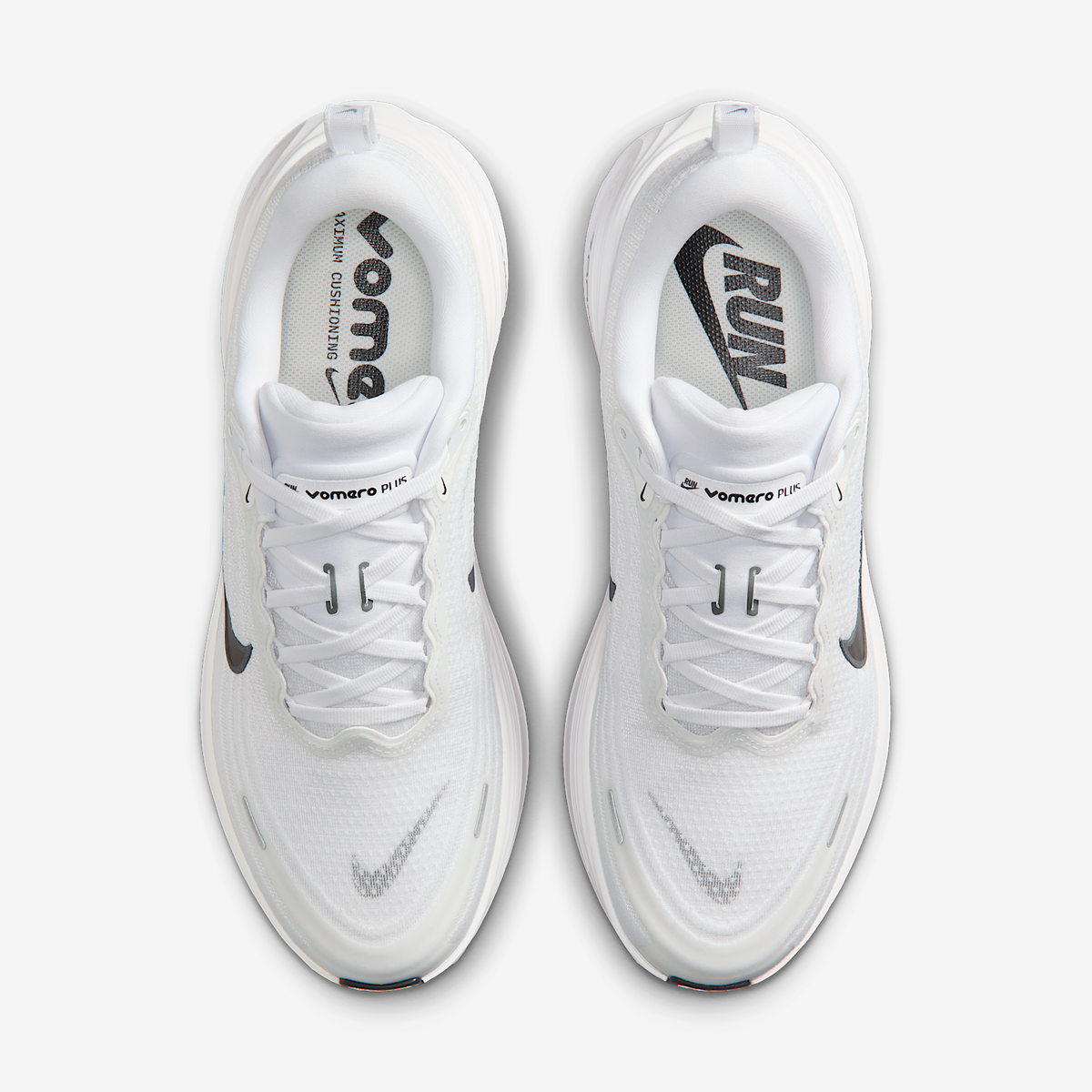 Nike Men's Vomero Plus 101 White/Black-DkSmokeGrey-MtlcDarkGrey top