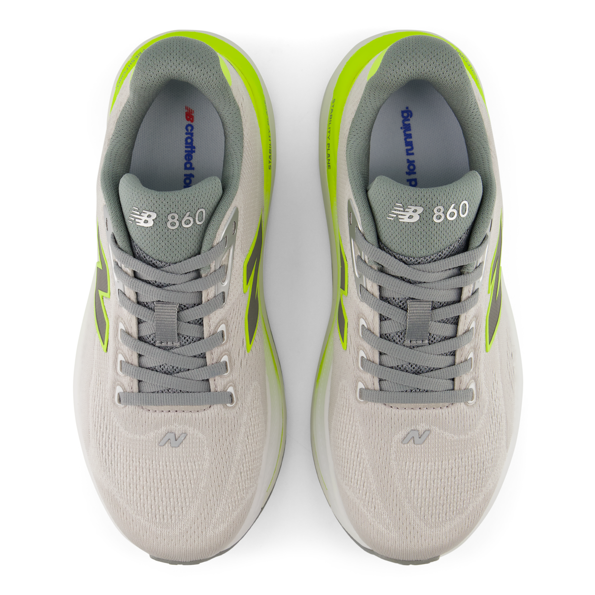 New Balance Women's 860v15 3FL GREYMATTER/ALKALINEGREEN top