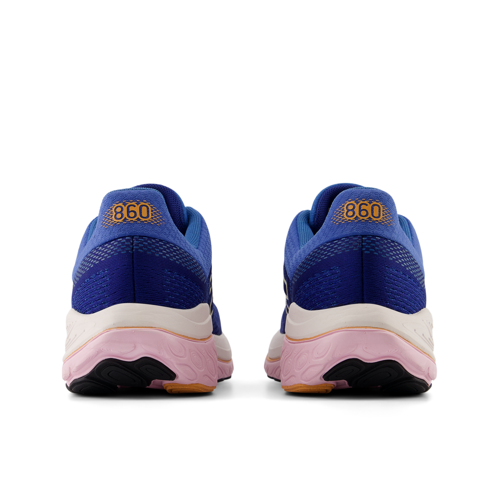 New Balance Women's 860v14 H NBNavy/OrbPink/VintageIndigo heel