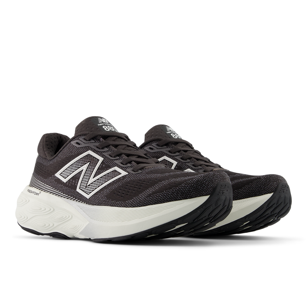 New Balance Women's 880v15 H BlackCement/SeaSalt/SilverMetallic pair angle