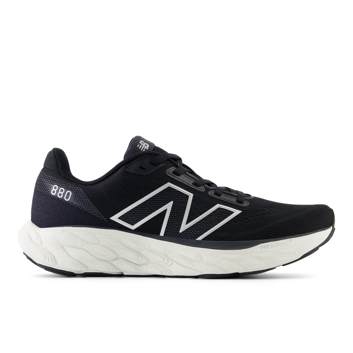 New Balance Women's 880 v14 K Black/SeaSalt/SilverMetallic lateral