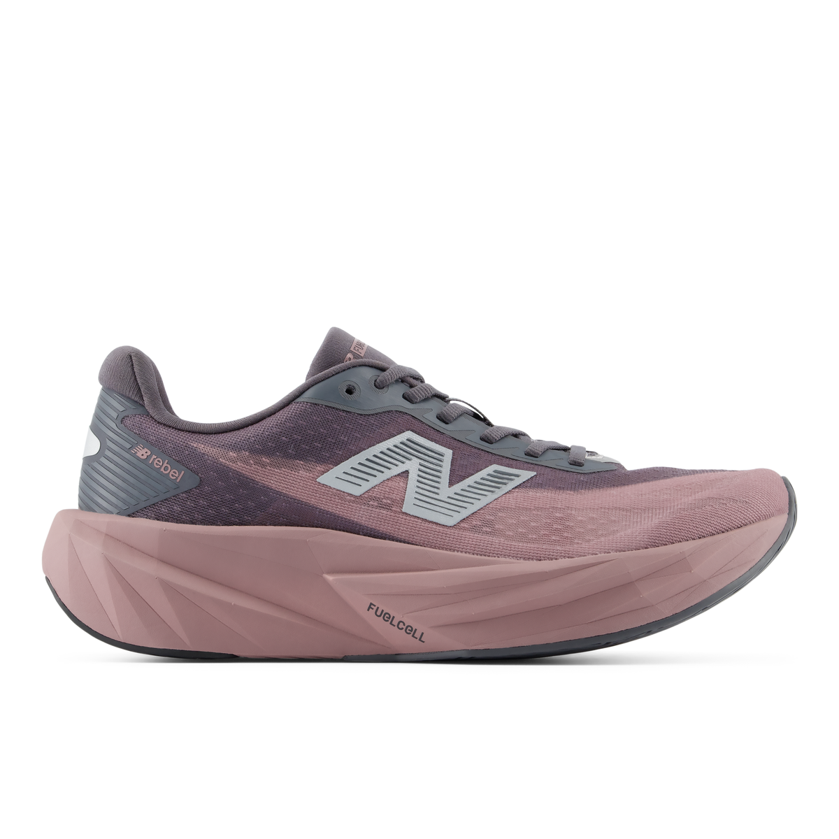 New Balance Women's FuelCell Rebel v5 3WA Magnet/Pebble lateral