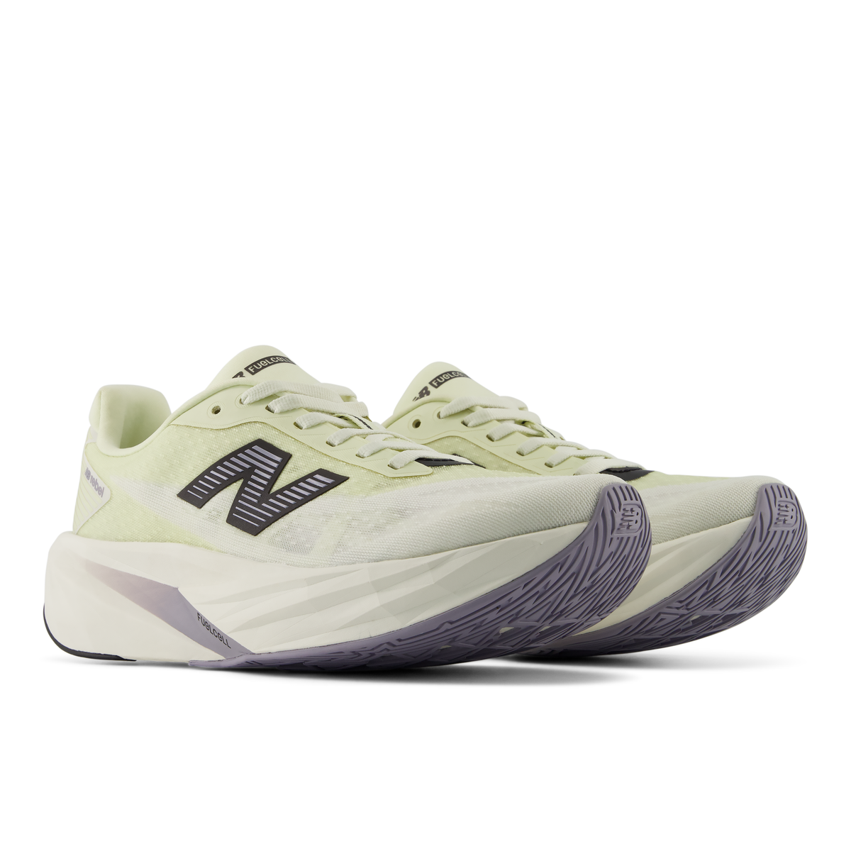 New Balance Women's FuelCell Rebel v5 8UV Pistachiobutter/Seasalt pair angle