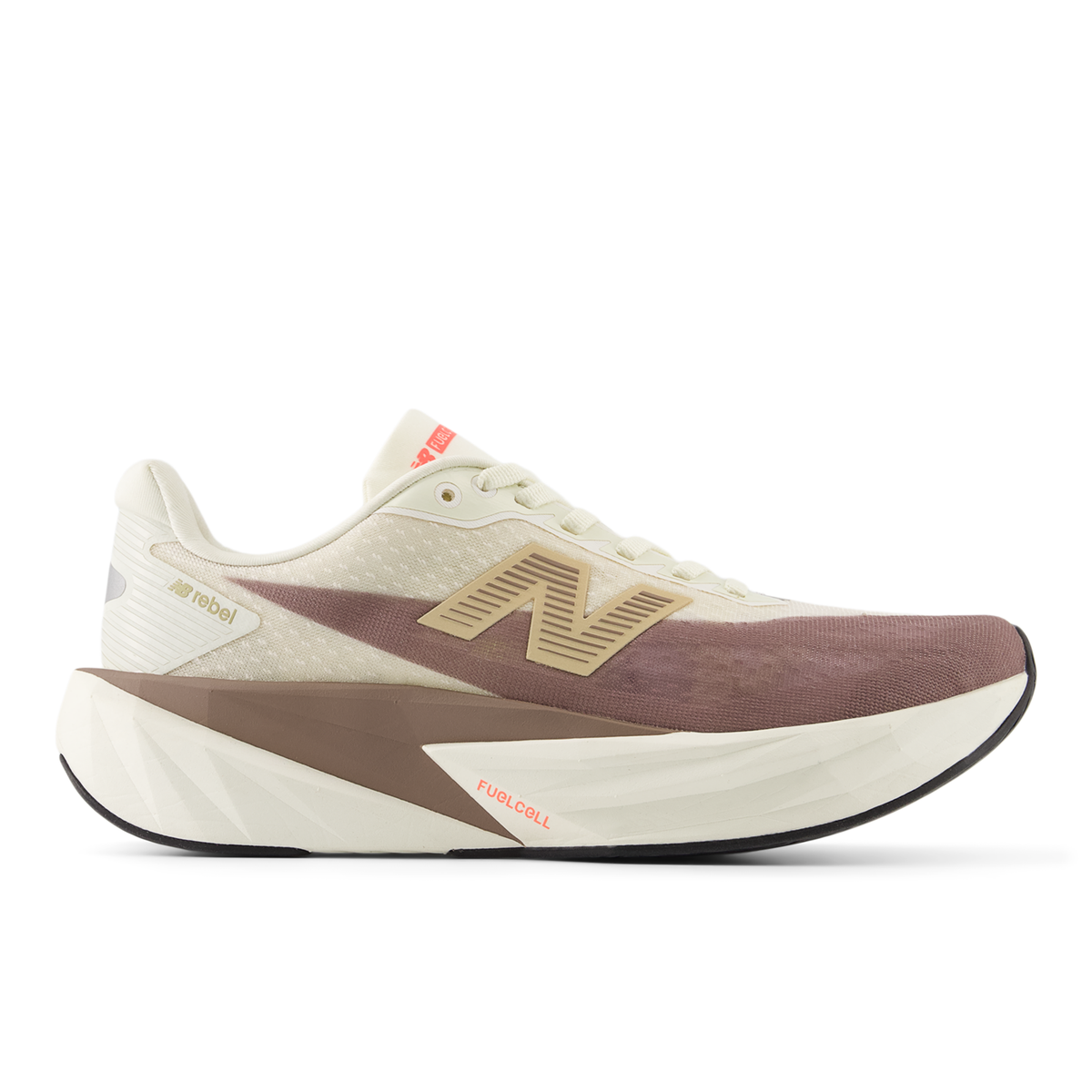 New Balance Women's FuelCell Rebel v5 LJ Angora/EarthShadow/SeaSalt lateral