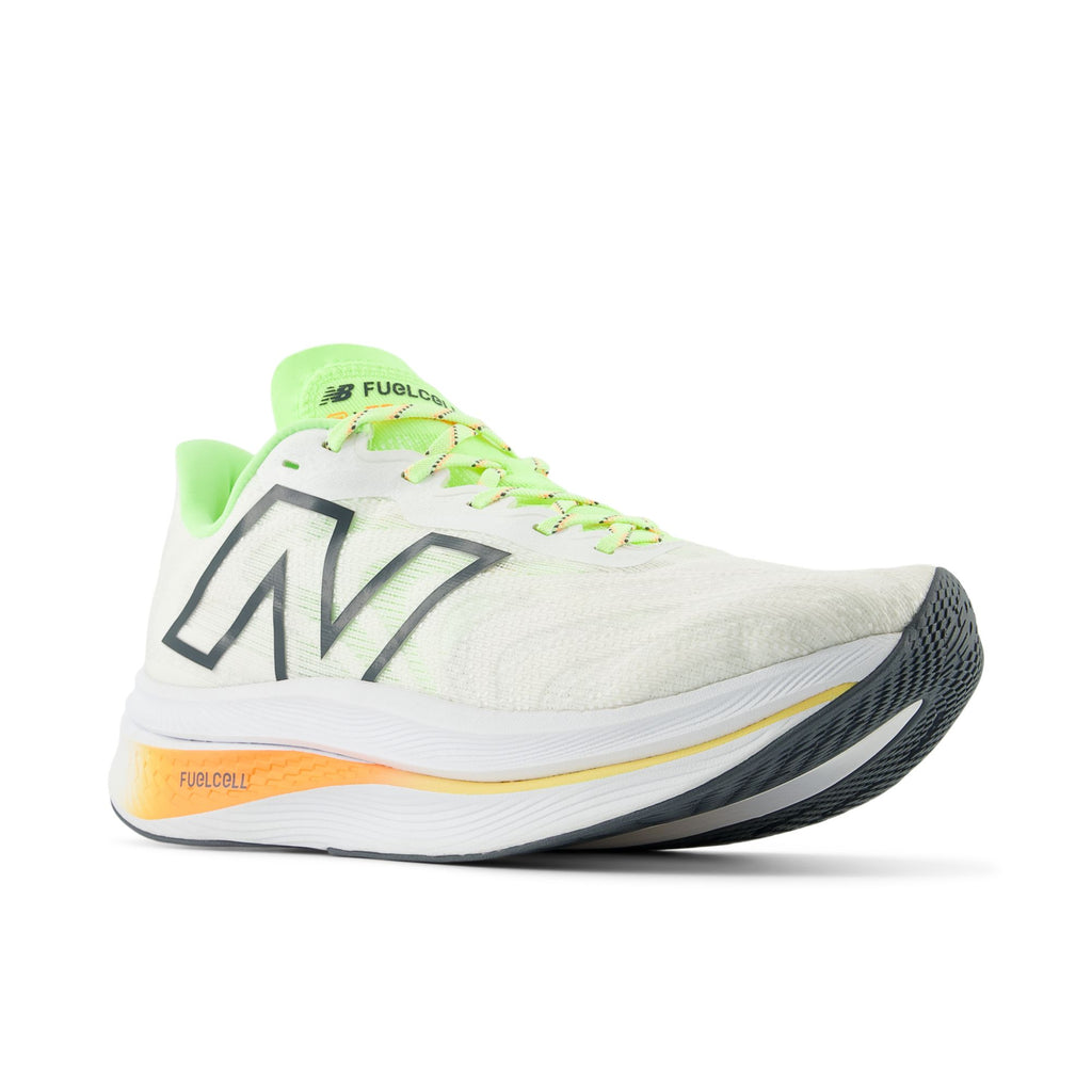 New Balance Women's FuelCell SuperComp Trainer v3 CA Angora/HotMango/Black pair angle