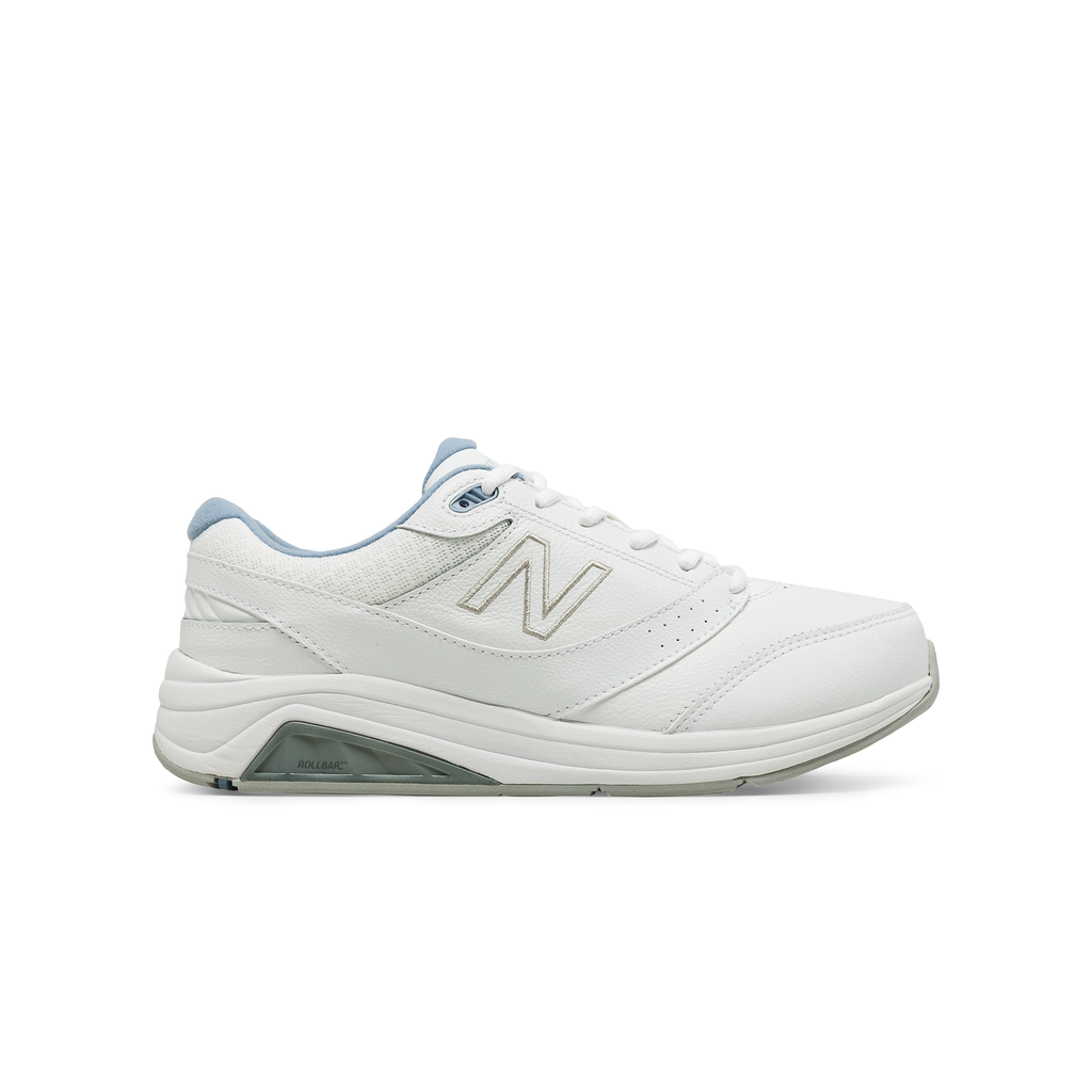 New Balance Women's Leather 928 v3 WB WHITE/Blue lateral
