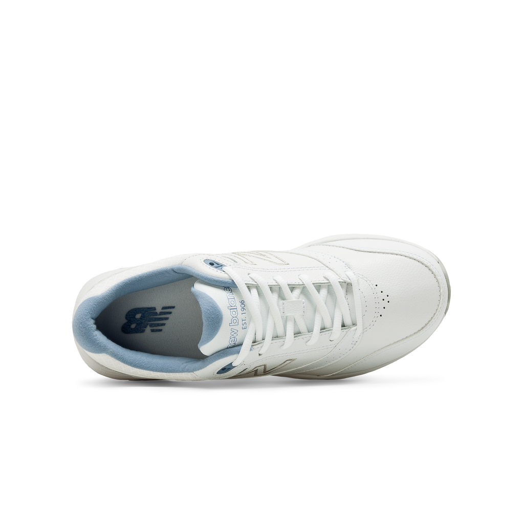 New Balance Women's Leather 928 v3 WB WHITE/Blue top