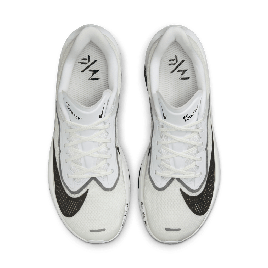 Nike Men's Zoom Fly 6 100 White/BlackSmokeGreyMetallicSilver top