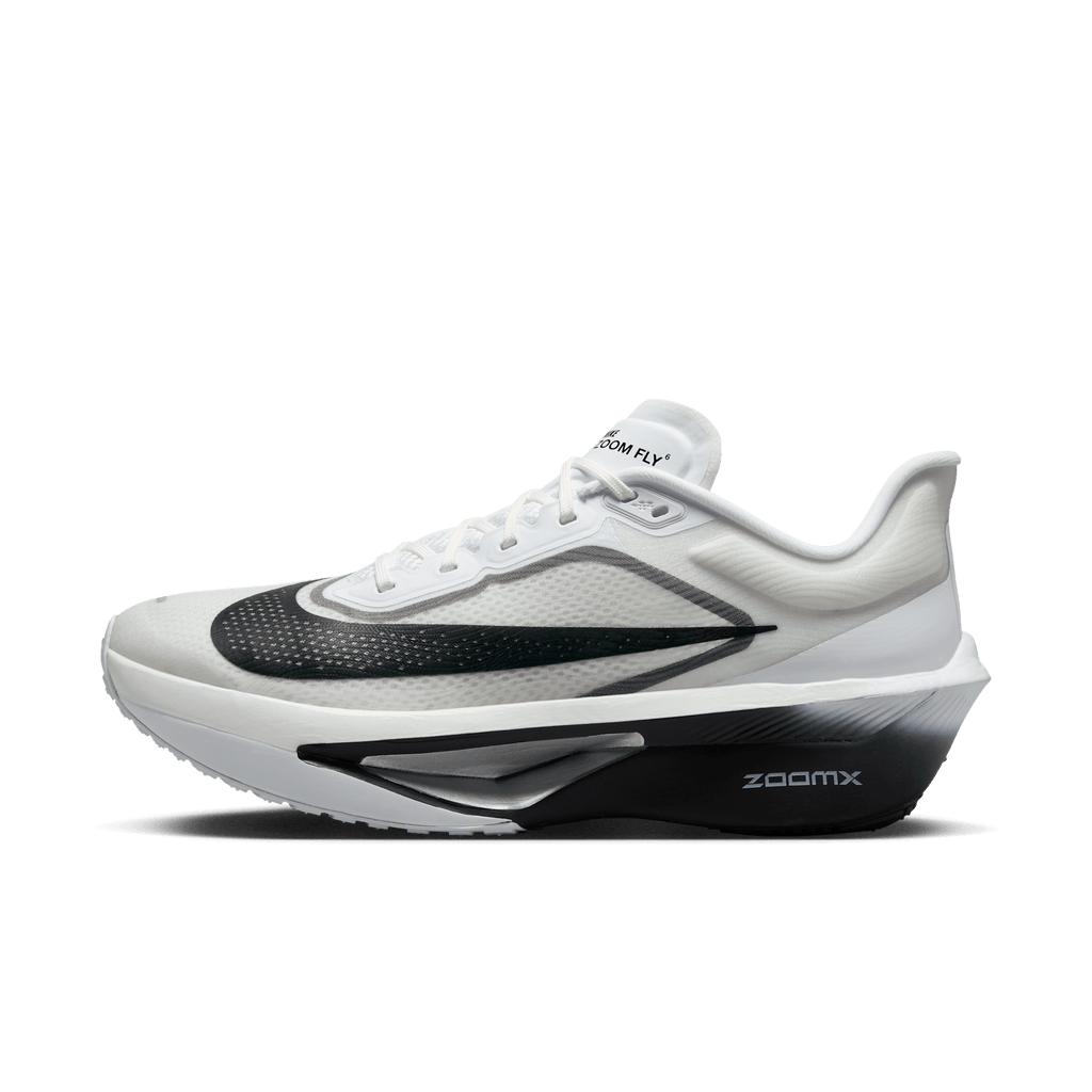 Nike Men's Zoom Fly 6 100 White/BlackSmokeGreyMetallicSilver lateral