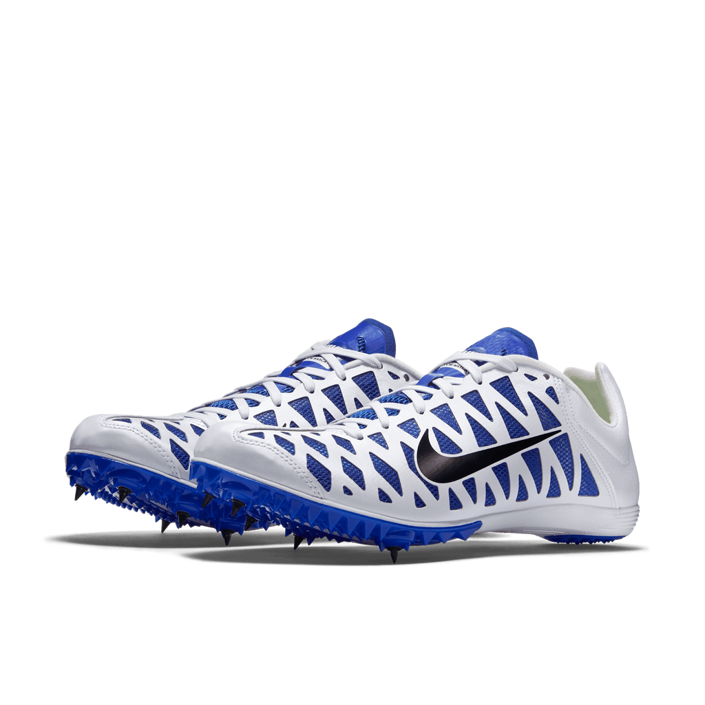Nike Zoom Maxcat 4 100 White/Blue pair angle
