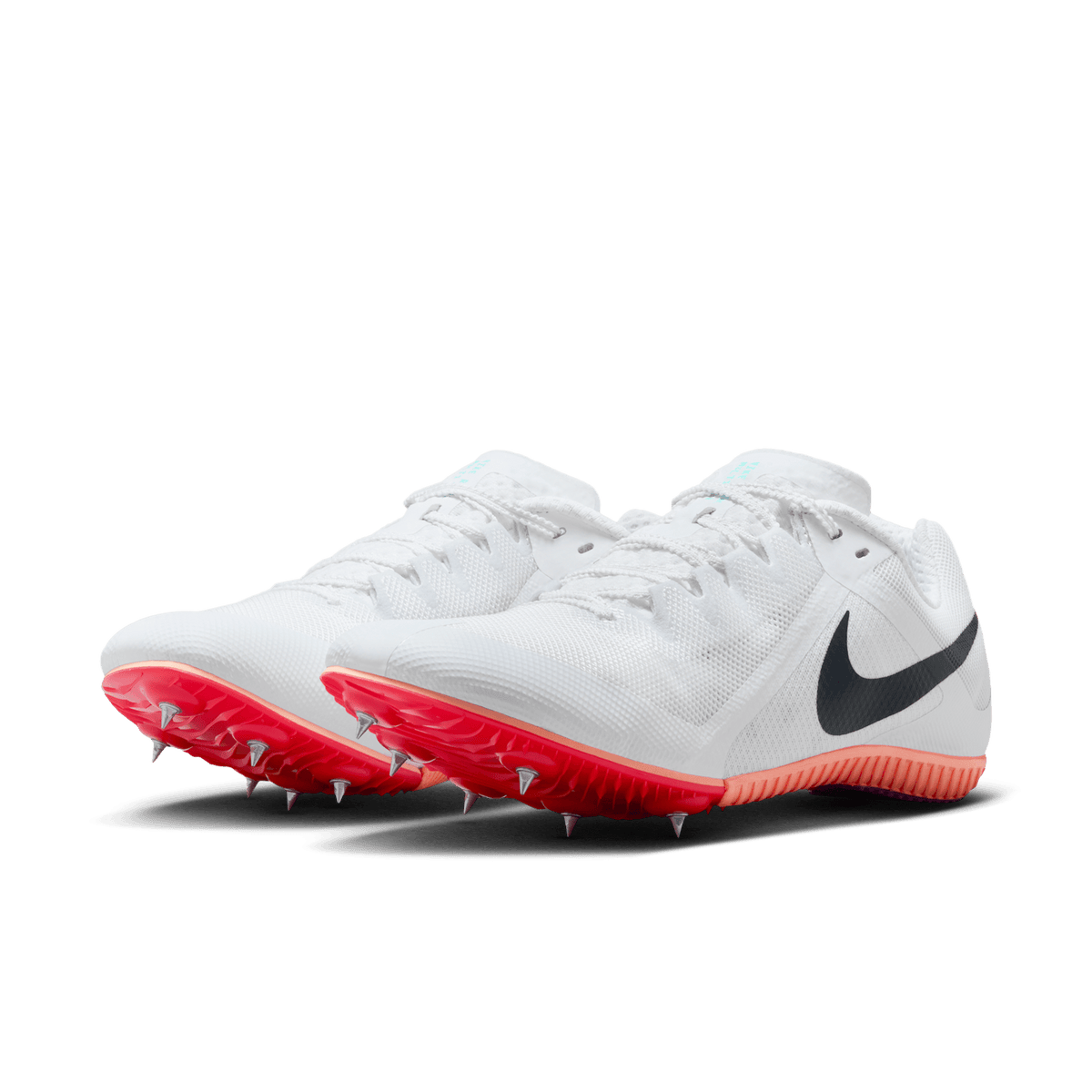 Nike Zoom Rival Multi 101 White/ObsidianBrightCrimson pair angle