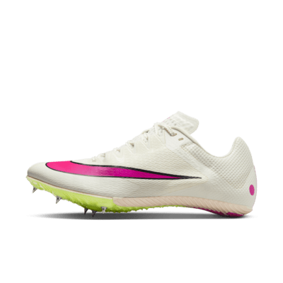 Sprint spikes are designed to keep you running on your toes for fast races. The Nike Rival Sprint, pictured here, is a sprint spike.